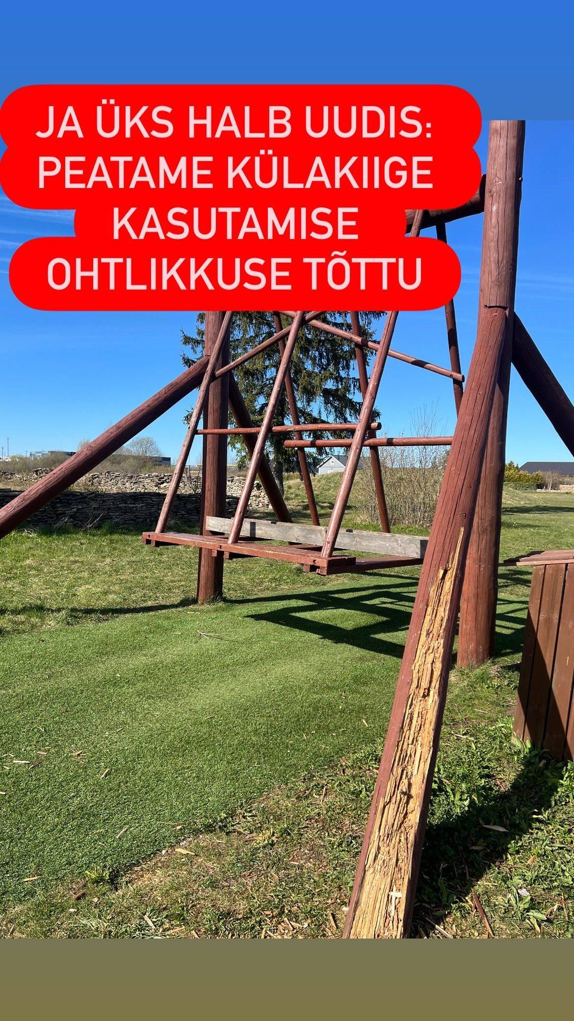 Tähelepanu: Meie külakiik on suletud | Turvalisus ennekõike
